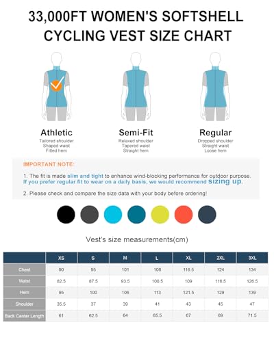 33,000ft Damen Leichte Laufweste Outdoor Softshell Weste Frau Ärmellose Jacke Winddichte Wasserdichte Atmungsaktive Vest Gilet für Laufen Golf Wandern Hellblau M