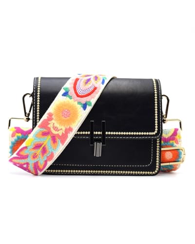 Image of Embroidered Purse Straps Replacement Crossbody Wide Adjustable Bag Straps