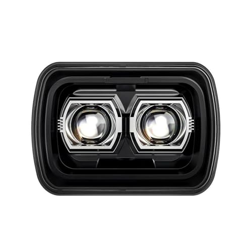 Phare LED 5X7 7x6 Pouces Feux de Croisement H4 pour Jeep Wrangler YJ