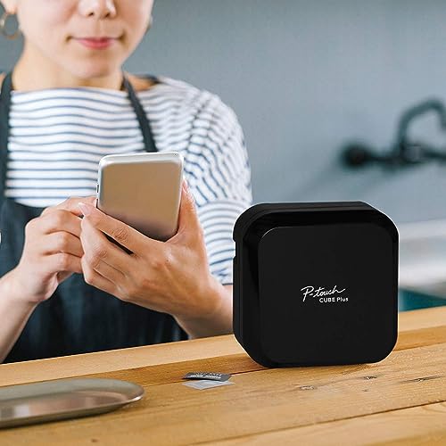 Brother PT-P710BT P-Touch Cube Plus: PC and Mobile Connectable Label Maker with Bluetooth Wireless Technology image 8