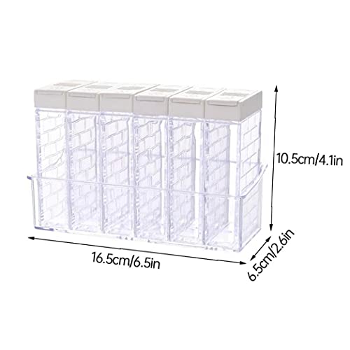 Spice Shaker Box, 6 Pack Salt & Pepper Spice Shaker Box, Camping Kruiden Doos voor Opslag Keuken Creating White Home… - Image 4