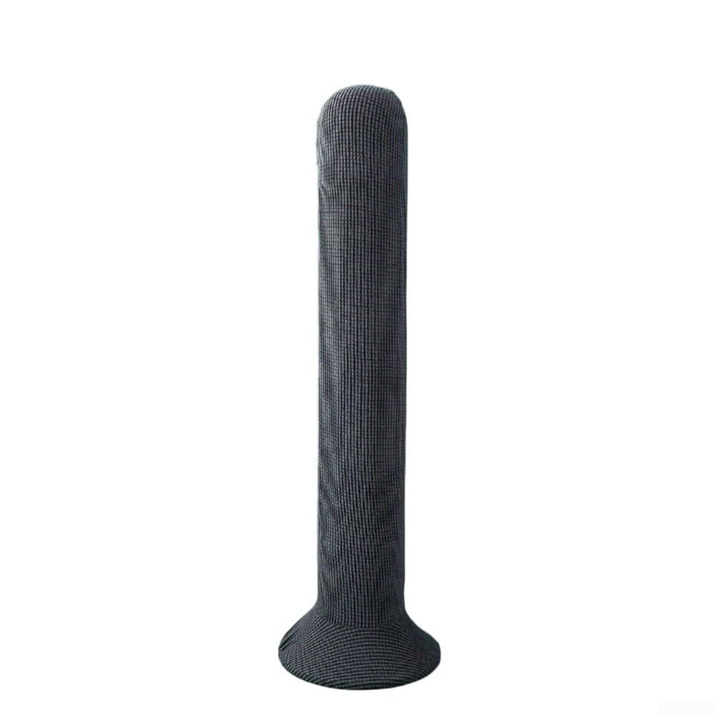 Upright Tower Fan Dust Cover Made of Thickened Elastic Fabric with Secure Wrap Base for Indoor Maintenance (Dark Gray L)