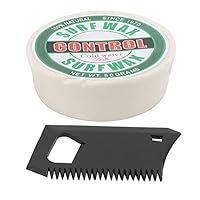 EVTSCAN Tragbares Anti-Rutsch Paraffin Surf Skateborad Wachs Surfbrettzubehör mit Wachskamm(Cold Water Wax)