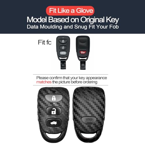 INFIPAR 2pcs Compatible with Hyundai Kia Key Fob Cover Case Key Chain for Hyundai Sonata Elantra Genesis Veloster Kia Forte Optima Sorento Rondo Koup Spectra Accessories Shell by INFIPAR - Used condition - Image 2