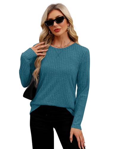 Image of XIEERDUO Long Sleeve Shirts for Women Tunic Tops Casual Fall Tops Lightweight Sweaters 2025