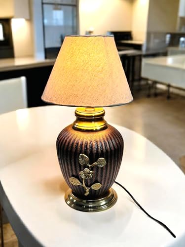 Image of The Devine Decor Copper Antique Lamp | Copper Antique Finish Gold Table Lamp for Bedroom, Bedside, Living Room, Home Decoration, Hotel Pack of 1 | Size:48 X 26 cm
