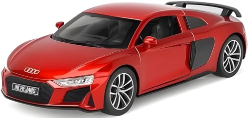 Image of Die-Cast Model Car, 1:32 Scale, Black with Gold Accentsband Hood Pull Back Super Car with Openable Doors Sound and Light for Birthdays Gift Party Decorations (Audi 1:32)