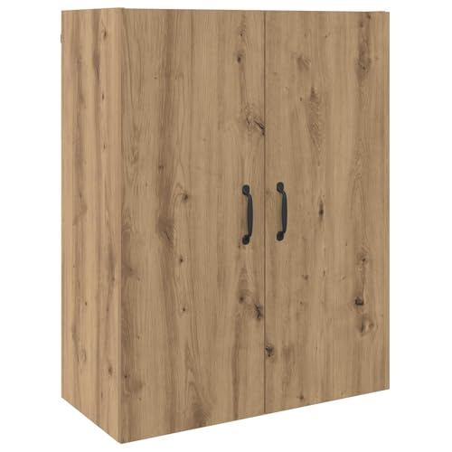 Armario de pared de roble con dos puertas y estantes internos 2