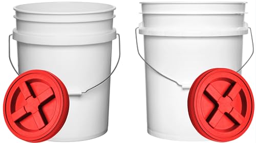 House Naturals 5 Gallon Food Grade Plastic Bucket with Air Tight Lid