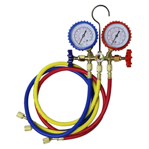Kit De Herramientas De Calibre De Refrigerante - Tubo Colector De CA, Probador De Servicio De Enfriamiento Del Coche Con Acopladores Rápidos | Juego De Diagnóstico De Reparación De Aire Acondicionado