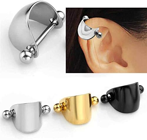 Amazon U ボディピアス メンズ 16g ステンレスシールドヘリックスピアス 16ゲージ カラー ゴールド 軟骨ピアス シンプル カフ ドーム ストレートバーベル プレーン コンク トラガス ボディピアス 通販