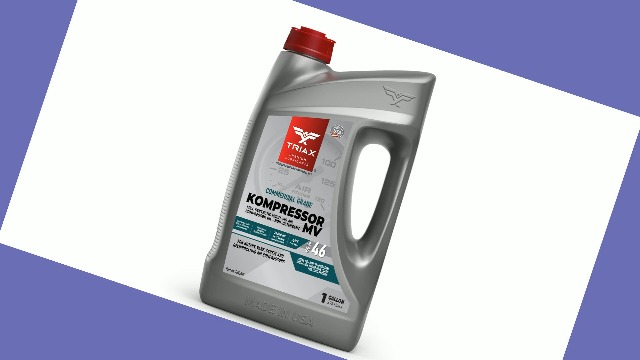 TRIAX Kompressor MV ISO 46 - Full Synthetic Air Compressor Oil - Rotary - Vane - Screw - Reciprocal - Silent Air Compressors - High Temp - 20,000 Hour Life 1 quart/0.946 L