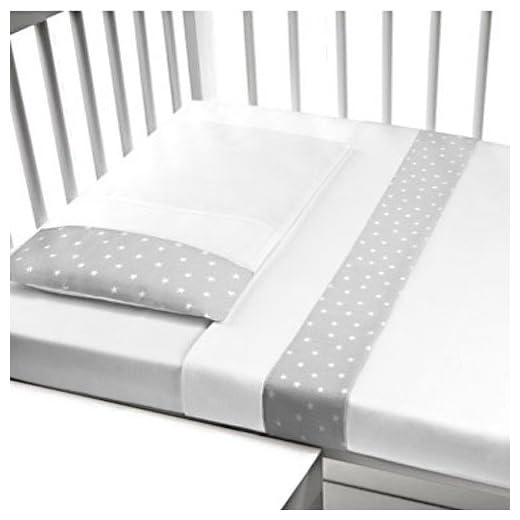 SABANA CUNA ESTAMPADA ESTRELLITAS GRIS