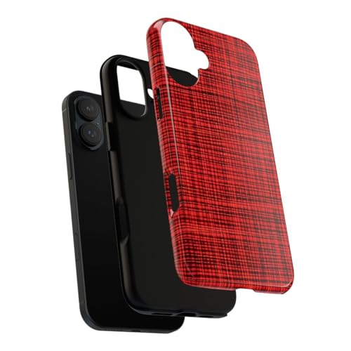 Protection iPhone 16 Plus écossaise rouge : finis les chocs et rayures - 3
