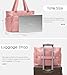 Tote Bag for Women with Zipper, Quilted Puffer Tote Bag with Compartments, Lightweight Puffy Work Bags for Women Travel (Coral Pink)