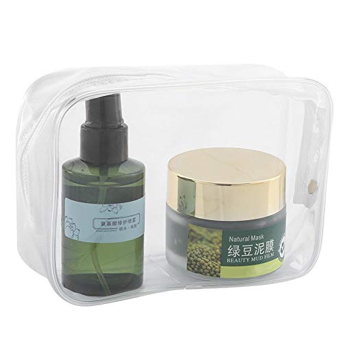 Preisvergleich Produktbild Kosmetiktasche, tragbar, tragbar, transparent aus PVC, mit Reißverschluss, Makeup Organizer mit Reißverschluss für den täglichen Gebrauch.