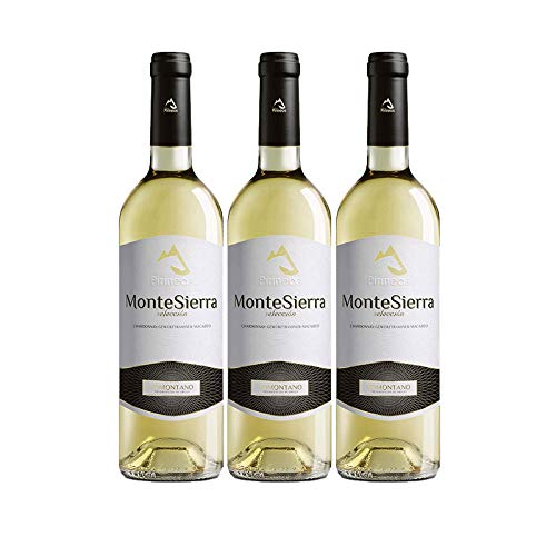 Vino blanco MonteSierra Seleccion de 75 cl - D.O. Somontano - Bodegas Barbadillo (Pack de 3 botellas)