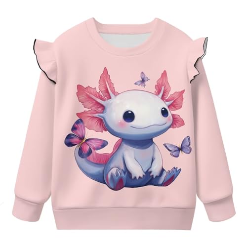 GePrint Girls Sweatshirts Washable Soft Girls Pullover Crewneck Sweatshirt Versatile Daily Wear for little Girls Aesthetic