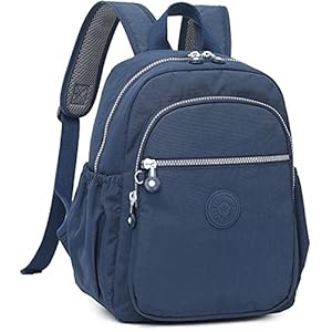 Small Nylon Backpack Mini Casual Lightweight Daypack Backpacks for Women (Navy blue)