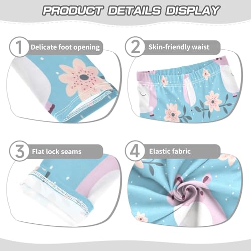 Toddler Girls Leggings Printed Yoga Pants Leggings Purple Hippo for Kids3