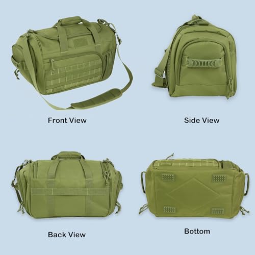 APRlLBAY Gym Bag Large Size 43L Training Bag Traveling With Luggage Strap Equipment Bag Tactical Military Duffel for Men&Women Basketball Football Weekender,Sports Bag Sturdy (Green)4