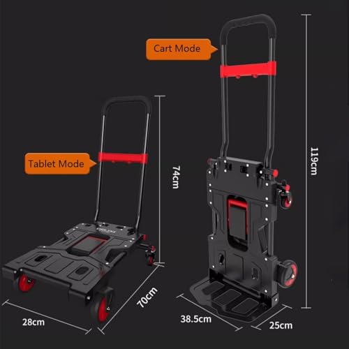 Carretilla plegable tipo flatbed para transporte doméstico miniatura 2