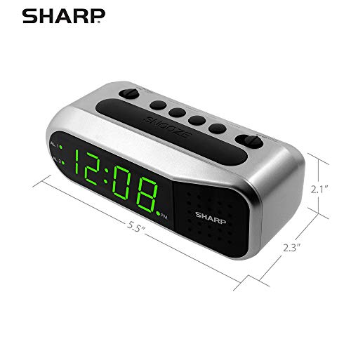 image for Sharp Digital Alarm Clock - Ascending Alarm Begins Faintly and Grows I