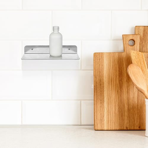 Estantería decorativa plateada PRETYZOOM de 20 cm para transformar paredes en salones y baños 7
