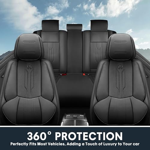AOOG Seat Covers Custom Fit for Dodge Ram 1500/2500/3500 2002-2025 Faux Leather Seat Cover Set Compatible with Crew, Regular, Quad, Mega Cab, Car Truck Cushions (Black, Curved Rear, Full Set) by AOOG - Image 5
