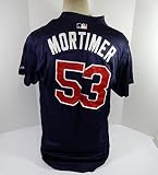 2002 Atlanta Braves Mark Mortimer #53 Game Used Jersey Batting Practice 2 - Game Used MLB Jerseys