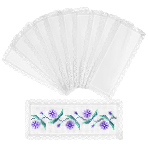 Marque-pages au point de croix LALAFINA en tissu blanc durable pour broderie d'art de précision