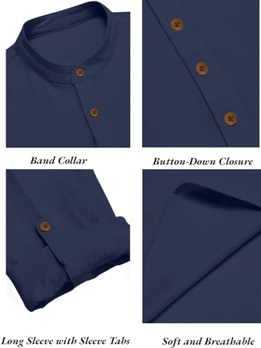 Image of Zombom Combo of Men's Solid Cotton Polyester Blend Full Sleeve Mandarin /Chinese Collor Straight Kurta Shirt (Pack of 3)