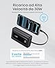 Anker Power Bank 20000mAh 30W, Caricabatterie Portatile ad Alta Velocità con cavo USB-C Integrato, per iPhone 17 Pro Max/16/15, MacBook, Galaxy e Altro(20000mAh, Nero)