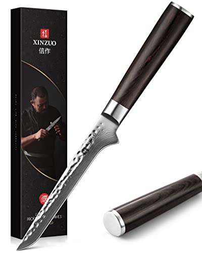 XINZUO 5.5" Damascus Steel Boning and Fillet Knife - Professional Quality for Perfect Cuts
