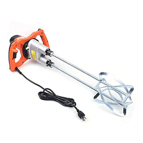 Power Concrete Mixers, 1400W Electric Mortar Mixer Dual Paddle High Low Gear 2 Speed Paint Cement Grout Mixers - Concrete & Mortar Mixer Stirring Tool for Cement Plaster Grout Mortar, USA STOCK
