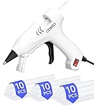 COMTO Hot Glue Gun Kit with 30 Sticks, 20W Fast Preheating Mini Hot Glue Gun and Sticks Set for School Crafts DIY Arts and Quick Home Repairs, White