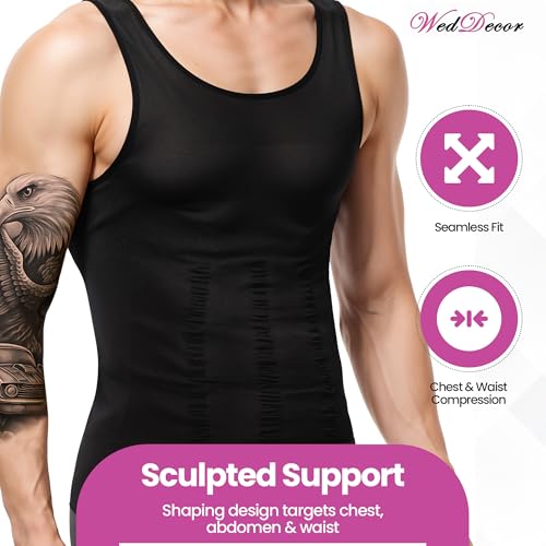 Men's Sleeveless Slimming Vest, Tummy Tank Top Body Shaper, Tummy Control Undershirt for Men4