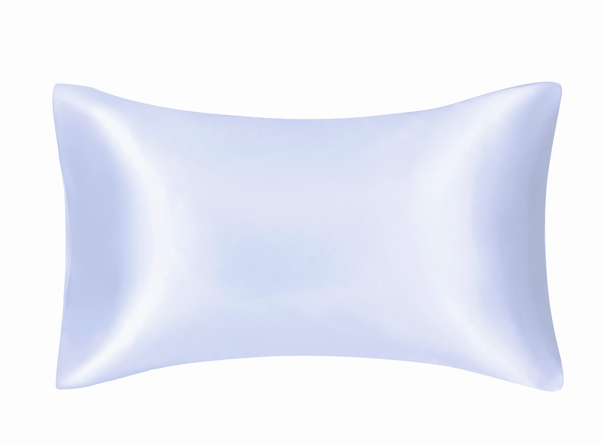 Flca White 100% Mulberry Silk 19 Momme Charmeuse Silk Pillowcase Both Sides Silk Pillow Cover For Skin Health With Hidden Zipper 1Pc 50 X 75 Cm (, Standard(50X75cm))