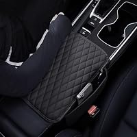 ESKONKE [Upgraded] Car Center Console Cover with 2 Storage Bags - Premium Nappa Leather Armrest Cover, Scratch & Wear Resistant, Waterproof Car Interior Accessories (Black) — image 5