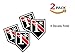 One Ass to Risk Red Line Decal for Firefighters (2 Pack Fire Rescue Sticker) - 4 Decals