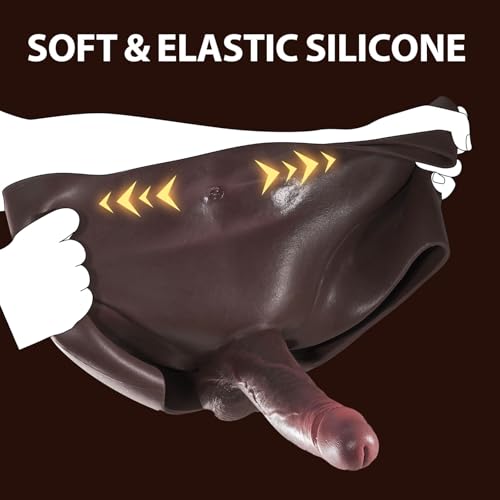 Image of Strap On Dildo Panties Sex Toy, High Elasticity Wearable Dildos, Realistic Dildo Transgender Clothing Adult Sex Toy for Lesbians Couple