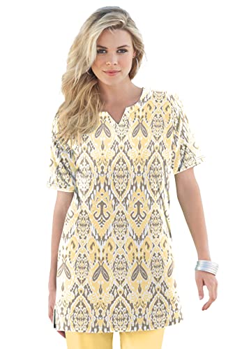 Roaman's Women's Plus Size Plus Size Soft Knit Print Tunic