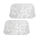 mDesign Pebbles Kitchen Sink Protector Mat - Pack of 2, Clear