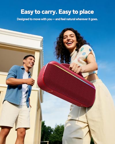 Image of dbsono Portable Bluetooth Speaker Wireless: 100W(Peak) SoundPulse 2.0 with BassBoost, Waterproof Loud Party Speakers, Unlimited Pairing, TWS for Outdoor /Indoor, Beach Vacation Essential, Red
