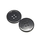 Material: Harz Paket 15 x Schwarz Harz 25mm Rund Knöpfe (4 Löcher) - (HA10615) - Charming Beads