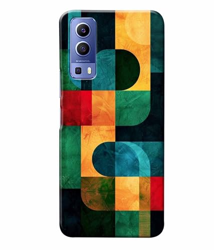 Image of Pattern Colorful Printed Hard Back Case Cover & Compatible for Vivo Y72 5G (Multicolor) - D1812