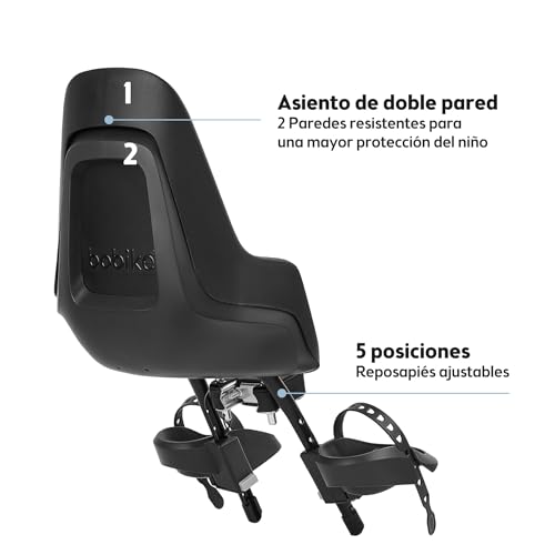 Asiento delantero de bicicleta infantil Bobike One Mini con doble pared 5