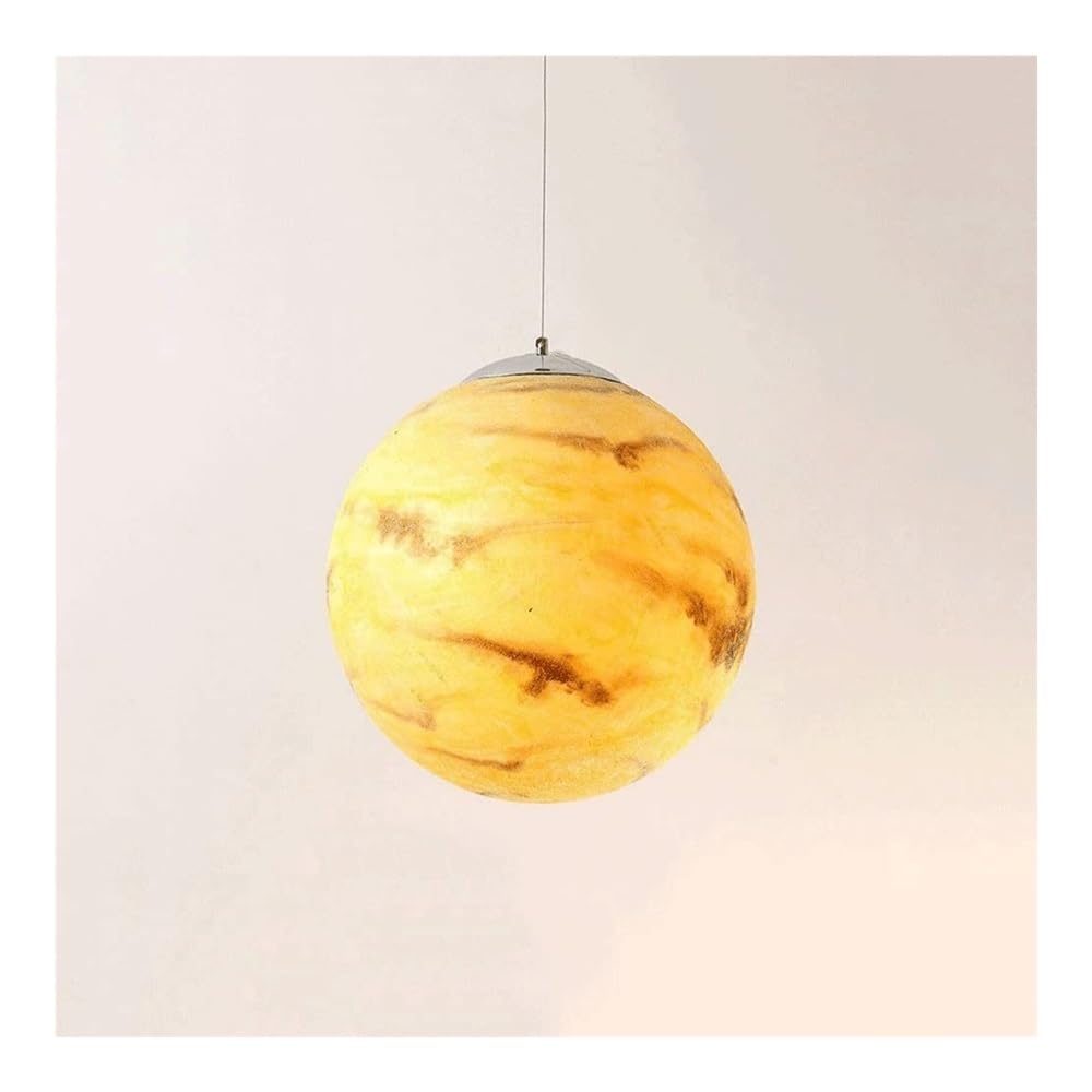 CZYLJLK Nordic Creative Resin Ceiling Pendant Light Universe Earth Sun Moon Venus Jupiter Uranus Mars Saturn E27 Lampshade Suspension Wire Lights for Cosmic Ambiance (Size : Mar