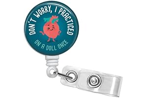 Retractable RN Badge Reel: 'Don't Worry, I Practiced on a Doll Once'