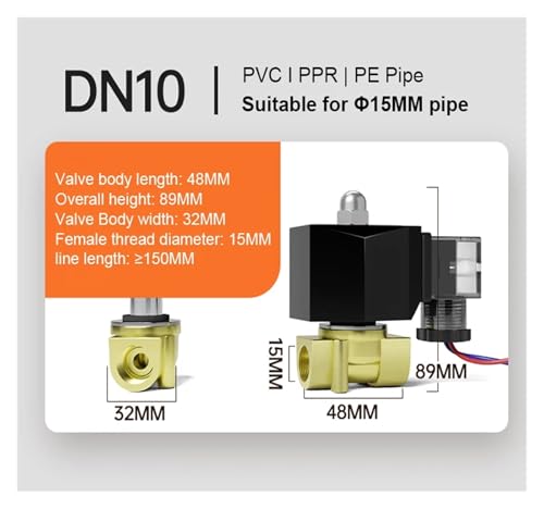 Électrovanne 24V laiton DN10 vanne normalement fermée - 6